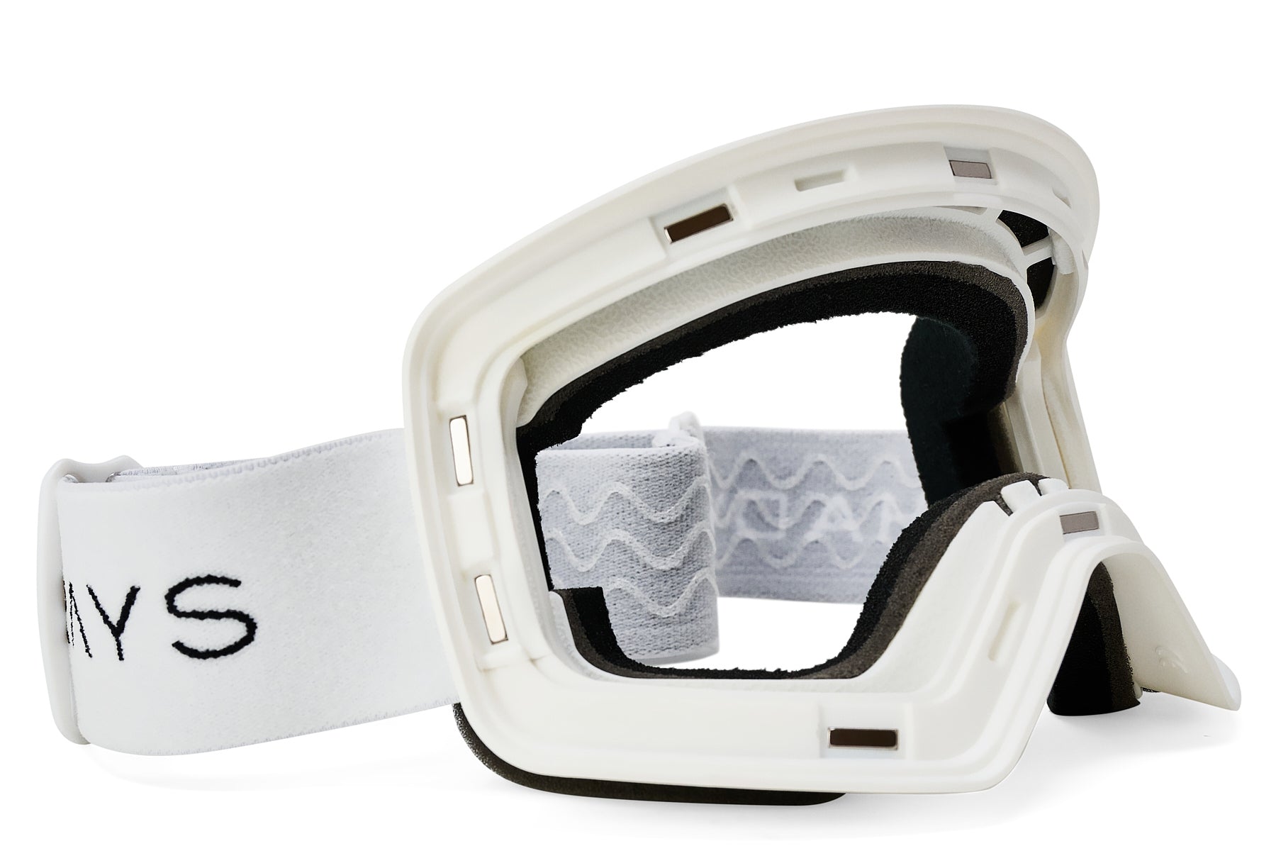 Frontier Snow Goggle   White Magnetic Frame + Strap (Lens Not Included)